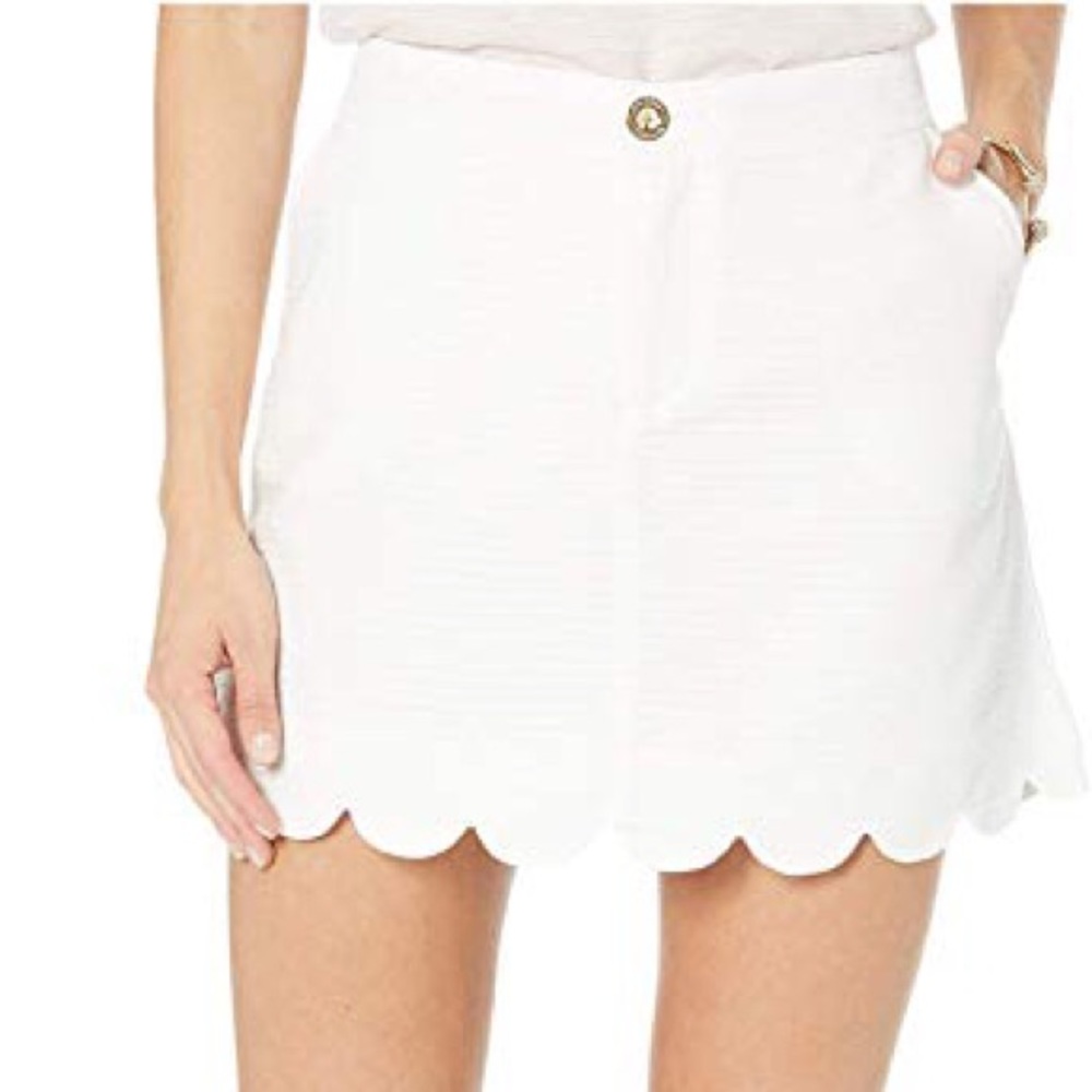 White Scalloped Lily Pulitzer skort